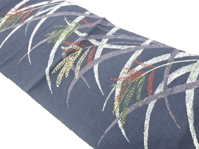 JAPANESE NAGOYA OBI / MAWATA TSUMUGI / WOVEN PLANTS